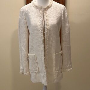 Zara Cream Textured Women's Blazer - size Small